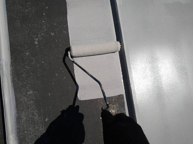 北杜市　屋根塗装工事　遮熱塗料　サーモアイ　